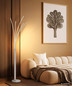 Preview: Globo LED Stehleuchte Bizzy 36W dimmbar warmweiss Sandfarben matt Metall Aluminium 187cm