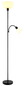 Preview: Globo Stehleuchte Hinton E27 + E14 Schwarz matt Metall 179cm