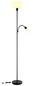 Preview: Globo Stehleuchte Hinton E27 + E14 Schwarz matt Metall 179cm