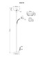 Preview: Globo Stehleuchte Hinton E27 + E14 Schwarz matt Metall 179cm