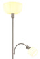 Preview: Globo Stehleuchte Hinton E27 + E14 Sandfarben matt Metall 179cm