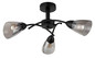 Preview: Globo Deckenleuchte Paula 3-flammig E14 Schwarz matt rauchfarben Metall Glas Ø52cm