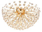 Preview: Globo LED Deckenleuchte Katrina 6-flammig G9 LED 6x 3,5W warmweiss Goldfarben klar Metall K9 Kristalle Ø60cm
