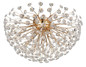 Preview: Globo LED Deckenleuchte Katrina 6-flammig G9 LED 6x 3,5W warmweiss Goldfarben klar Metall K9 Kristalle Ø60cm