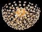 Preview: Globo LED Deckenleuchte Katrina 6-flammig G9 LED 6x 3,5W warmweiss Goldfarben klar Metall K9 Kristalle Ø60cm