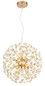 Preview: Globo LED Kronleuchter Katrina 8-flammig G9 LED 8x 3,5W warmweiss Goldfarben klar Metall K9 Kristalle Ø40cm