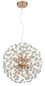 Preview: Globo LED Kronleuchter Katrina 8-flammig G9 LED 8x 3,5W warmweiss Goldfarben klar Metall K9 Kristalle Ø40cm