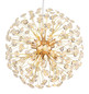 Preview: Globo LED Kronleuchter Katrina 8-flammig G9 LED 8x 3,5W warmweiss Goldfarben klar Metall K9 Kristalle Ø40cm
