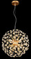 Preview: Globo LED Kronleuchter Katrina 8-flammig G9 LED 8x 3,5W warmweiss Goldfarben klar Metall K9 Kristalle Ø40cm