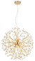 Preview: Globo LED Kronleuchter Katrina 9-flammig G9 LED 9x 3,5W warmweiss Goldfarben klar Metall K9 Kristalle Ø60cm