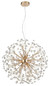 Preview: Globo LED Kronleuchter Katrina 9-flammig G9 LED 9x 3,5W warmweiss Goldfarben klar Metall K9 Kristalle Ø60cm