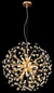 Preview: Globo LED Kronleuchter Katrina 9-flammig G9 LED 9x 3,5W warmweiss Goldfarben klar Metall K9 Kristalle Ø60cm