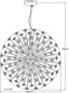 Preview: Globo LED Kronleuchter Katrina 9-flammig G9 LED 9x 3,5W warmweiss Goldfarben klar Metall K9 Kristalle Ø60cm