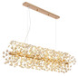 Preview: Globo LED Kronleuchter Katrina 12-flammig G9 LED 12x 3,5W warmweiss Goldfarben klar Metall K9 Kristalle 150x90cm