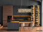 Preview: Globo LED Kronleuchter Katrina 12-flammig G9 LED 12x 3,5W warmweiss Goldfarben klar Metall K9 Kristalle 150x90cm
