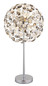 Preview: Globo LED Tischleuchte Katrina 8-flammig G9 LED 8x 3,5W warmweiss Verchromt rauchfarben Metall K9 Kristalle Ø35cm