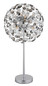 Preview: Globo LED Tischleuchte Katrina 8-flammig G9 LED 8x 3,5W warmweiss Verchromt rauchfarben Metall K9 Kristalle Ø35cm