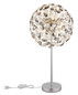 Preview: Globo LED Tischleuchte Katrina 8-flammig G9 LED 8x 3,5W warmweiss Verchromt rauchfarben Metall K9 Kristalle Ø35cm