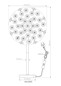 Preview: Globo LED Tischleuchte Katrina 8-flammig G9 LED 8x 3,5W warmweiss Verchromt rauchfarben Metall K9 Kristalle Ø35cm