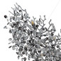 Preview: Globo Kronleuchter Queena 16-flammig E14 Silberfarben matt rauchfarben Metall Glaskristalle 150x120cm