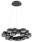 Preview: Globo LED Pendelleuchte Darla 36W warmweiss Anthrazit matt Metall Ø59cm