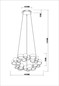 Preview: Globo LED Pendelleuchte Darla 36W warmweiss Anthrazit matt Metall Ø59cm