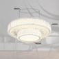 Preview: Globo LED Deckenleuchte Mucky 50W dimmbar Fernbedienung CCT warm-/tageslichtweiss Verchromt klar Metall K5 Kristalle Ø50cm