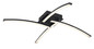 Preview: Globo LED Deckenleuchte Jules 24W CCT warm-/neutral-/tageslichtweiss Schwarz matt Metall 69x69cm