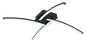 Preview: Globo LED Deckenleuchte Jules 24W CCT warm-/neutral-/tageslichtweiss Schwarz matt Metall 69x69cm