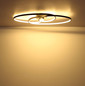 Preview: Globo LED Deckenleuchte Spira 40W warmweiss Schwarz matt Metall Aluminium 85x30cm