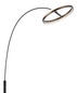 Preview: Globo LED Stehleuchte Della 24W dimmbar CCT warm-/neutral-/tageslichtweiss Schwarz matt grau dunkel Metall Aluminium 190cm