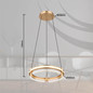 Preview: Globo LED Pendelleuchte Blondie 36W dimmbar Fernbedienung CCT warm-/tageslichtweiss Goldfarben klar Metall K5 Kristalle Ø40cm