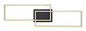 Preview: Globo LED Deckenleuchte Tatjana 36W CCT warm-/neutral-/tageslichtweiss Schwarz matt Metall 101x29cm