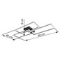 Preview: Globo LED Deckenleuchte Tiny 58W dimmbar Fernbedienung CCT warm-/tageslichtweiss Schwarz matt Metall 90x40cm