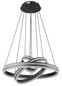 Preview: Globo LED Pendelleuchte Grouni 70W dimmbar Fernbedienung CCT warm-/tageslichtweiss Titanfarben gebürstet Metall Aluminium Ø60cm