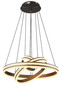 Preview: Globo LED Pendelleuchte Grouni 70W dimmbar Fernbedienung CCT warm-/tageslichtweiss Titanfarben gebürstet Metall Aluminium Ø60cm