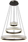 Preview: Globo LED Pendelleuchte Grouni 70W dimmbar Fernbedienung CCT warm-/tageslichtweiss Titanfarben gebürstet Metall Aluminium Ø60cm