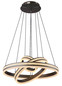 Preview: Globo LED Pendelleuchte Grouni 70W dimmbar Fernbedienung CCT warm-/tageslichtweiss Titanfarben gebürstet Metall Aluminium Ø60cm