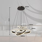 Preview: Globo LED Pendelleuchte Grouni 70W dimmbar Fernbedienung CCT warm-/tageslichtweiss Titanfarben gebürstet Metall Aluminium Ø60cm