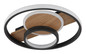 Preview: Globo LED Deckenleuchte Pikara 24W warmweiss Holzoptik schwarz matt Metall Aluminium Ø34,5cm