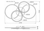 Preview: Globo LED Deckenleuchte Umbra 70W dimmbar Fernbedienung CCT warm-/tageslichtweiss Silberfarben Aluminium Gebürstet 110x72cm
