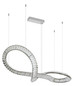 Preview: Globo LED Pendelleuchte Neil 72W dimmbar Fernbedienung CCT warm-/tageslichtweiss Verchromt klar Metall K5 Kristalle 120x110cm