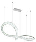 Preview: Globo LED Pendelleuchte Neil 72W dimmbar Fernbedienung CCT warm-/tageslichtweiss Verchromt klar Metall K5 Kristalle 120x110cm