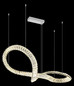 Preview: Globo LED Pendelleuchte Neil 72W dimmbar Fernbedienung CCT warm-/tageslichtweiss Verchromt klar Metall K5 Kristalle 120x110cm