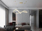 Preview: Globo LED Pendelleuchte Neil 72W dimmbar Fernbedienung CCT warm-/tageslichtweiss Goldfarben klar Metall K5 Kristalle 120x110cm