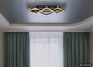 Preview: Globo LED Deckenleuchte Obrien 24W warmweiss + E14 Schwarz matt Metall 61x31cm