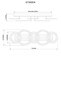 Preview: Globo LED Deckenleuchte Blevins 34W CCT warm-/neutral-/tageslichtweiss Schwarz matt Metall 74,5x25cm