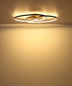 Preview: Globo LED Deckenleuchte Tisha I 39W warmweiss Schwarz matt Metall Aluminium 85x30cm
