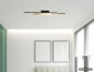 Preview: Globo LED Deckenleuchte Hilton 36W warmweiss Schwarz matt Metall Aluminium 102x13cm