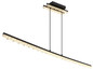 Preview: Globo LED Pendelleuchte Hilton 32W warmweiss Schwarz matt Metall Aluminium 120x120cm